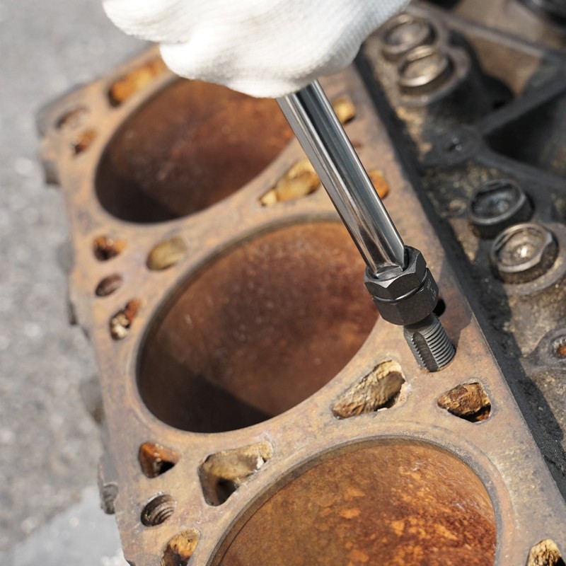 Kierteen korjaussarja 7-osainen metrinen hiiliteräs HRC45-55 sisäkierteiden korjaukseen