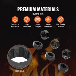 Kierteenkorjaussarja 40CR-teräs akseliin 10 kpl M20–M24 13/16 3/4 tuumaa