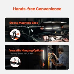 Konepellin LED-työvalo kaksiosainen magneettikiinnitys 1450 lm ladattava 4400 mAh akku