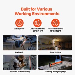 LED-työvalo ladattava magneettinen konepelliin 1250 lm 6000 mAh 509 mm