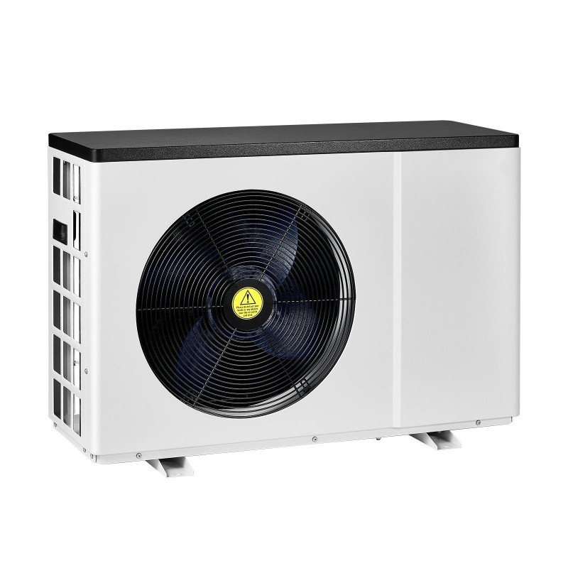 Sähkökäyttöinen allaslämpöpumppu 1,48–7,11 kW 15–30 m³ altaisiin hiiliteräsrunkoinen lämmitys ja jäähdytys