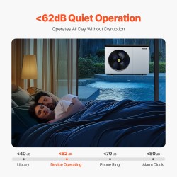 Allaslämpöpumppu hiiliteräsrakenne sopii 30–60 m³ lämmitys ja jäähdytys 3,22–15,25 kW