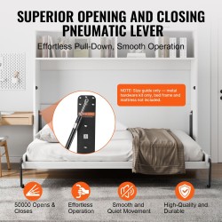 Seinäsängyn nostosarja kaksoskoon patjalle kaasujousilla itse rakennettavaan asennukseen apulevyllä vakaalla rakenteella