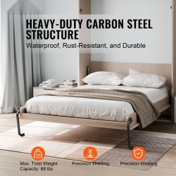 Seinäsängyn pystysuuntainen nostomekanismi ja runkosarja patjalle 203x152 cm kaasujousilla