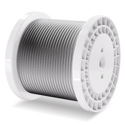 Sinkitty hiiliteräsvaijeri 6,35 mm 76,2 m murtolujuus 31,1 kN käsineillä ulkokäyttöön