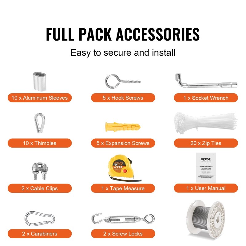 Teräsvaijeri 304-ruostumaton muovipinnoitettu 3,18 mm 30,5 m 7x7 59 tarviketta