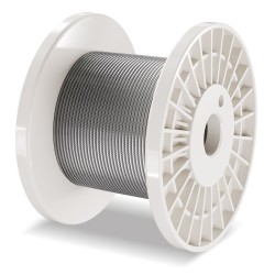 Teräsvaijeri 304-ruostumaton muovipinnoitettu 3,18 mm 30,5 m 7x7 59 tarviketta