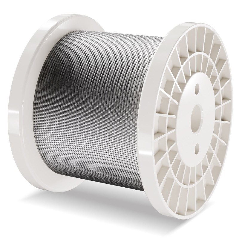 Teräsvaijeri 316-ruostumatonta terästä 3,18 mm 182,3 m 7x7 säikeinen