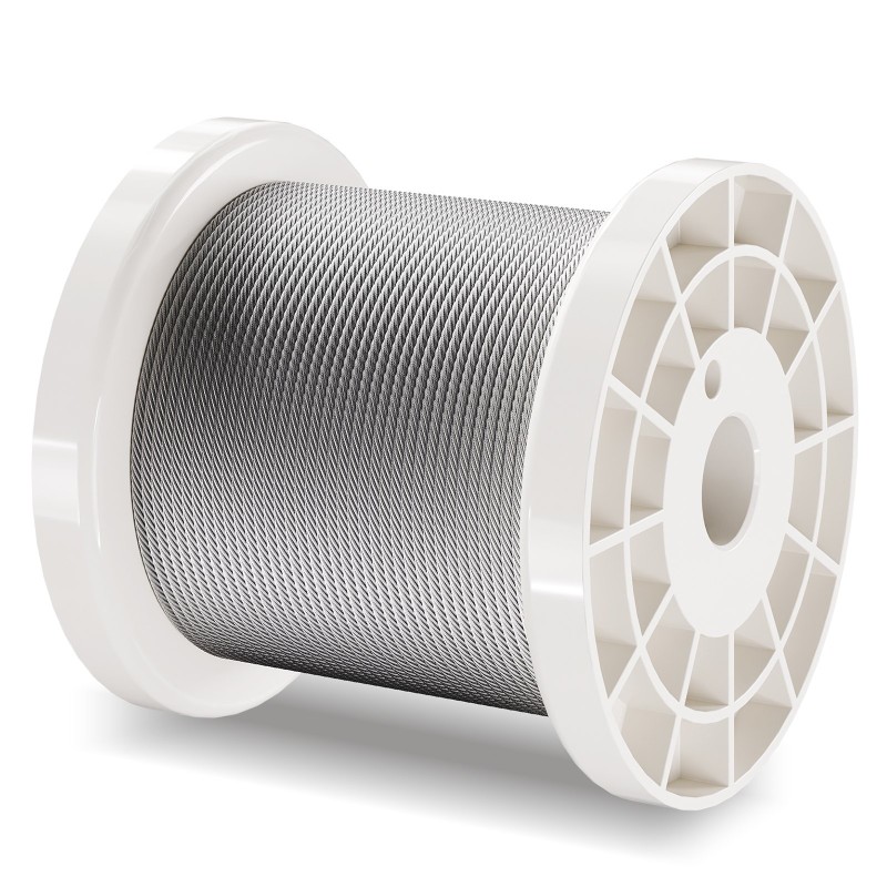 Vaijerisarja 304 ruostumatonta terästä 1,59 mm 100,6 m 80 holkkia 20 köysisilmää