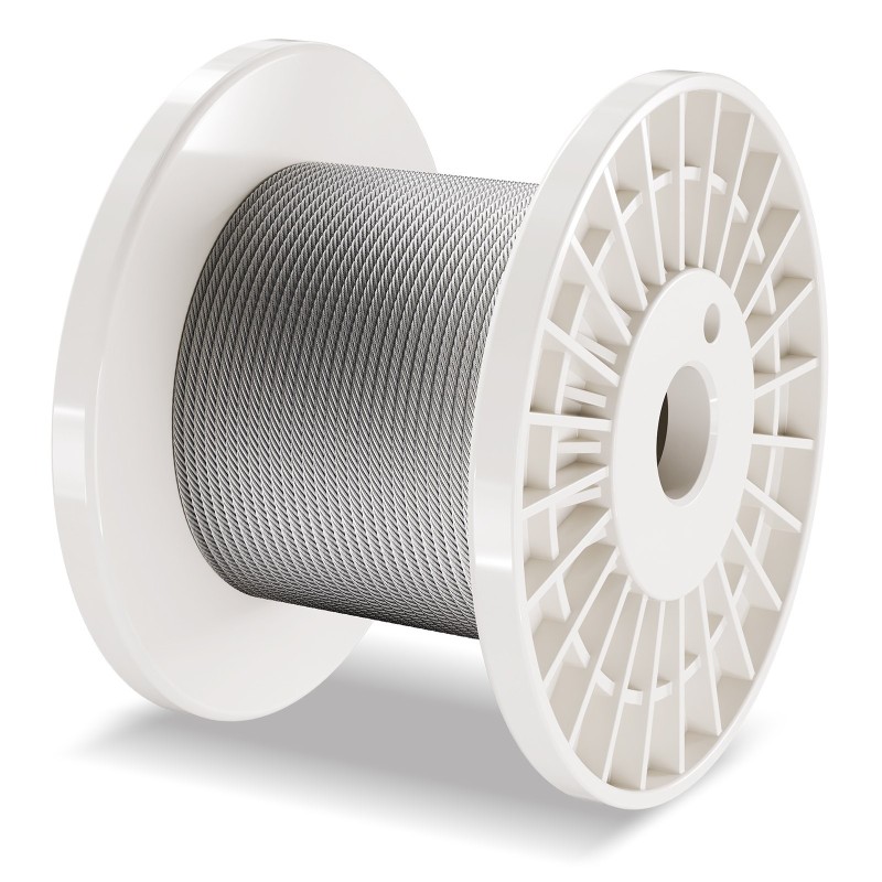 Ruostumattoman teräksen vaijerisarja 3,18 mm 30,5 m 7x7 124 tarviketta kaiteisiin