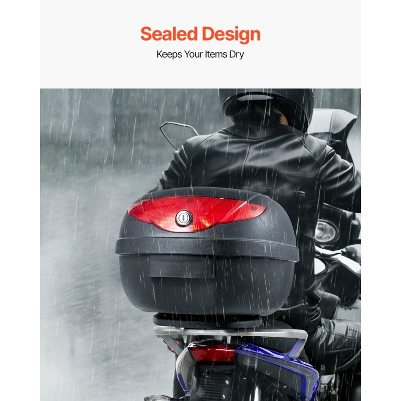 Moottoripyörän takalaukku 24 litran PP-muovinen säänkestävä irrotettava monireikäisellä pohjalevyllä