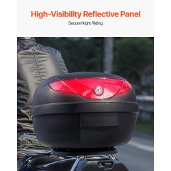 Moottoripyörän takalaukku 24 litran PP-muovinen säänkestävä irrotettava monireikäisellä pohjalevyllä