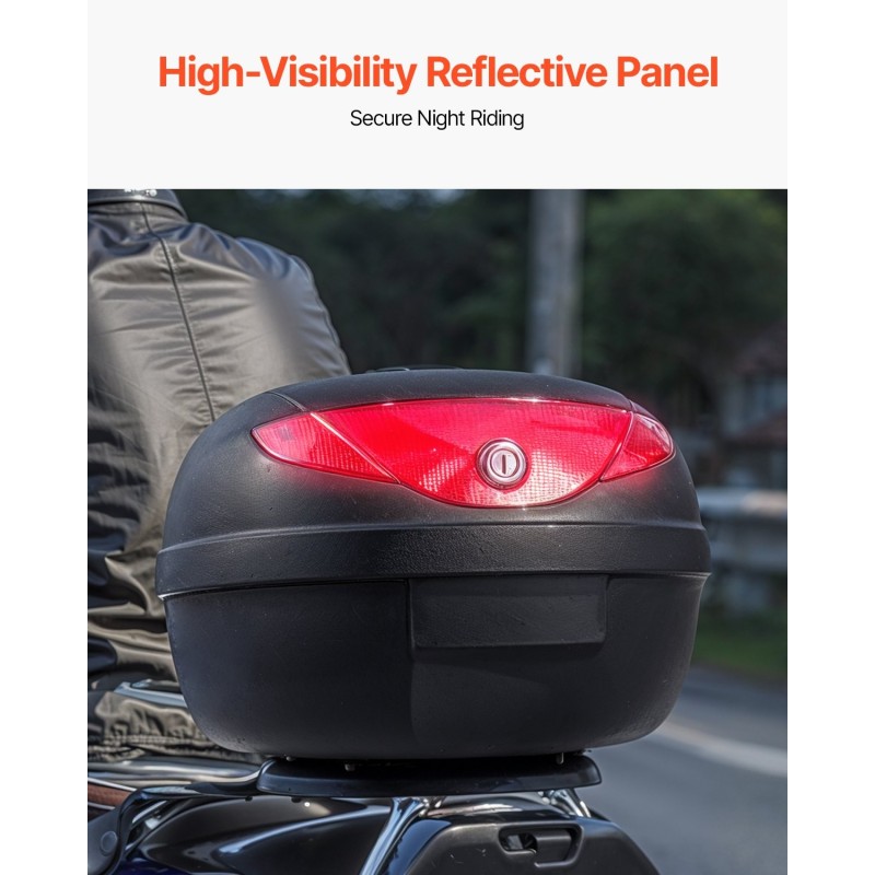 Moottoripyörän takalaukku 24 litran PP-muovinen säänkestävä irrotettava monireikäisellä pohjalevyllä