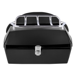 Moottoripyörän takalaukku 48 l PP muovinen säänkestävä irrotettava selkätuella monireikäisellä pohjalevyllä