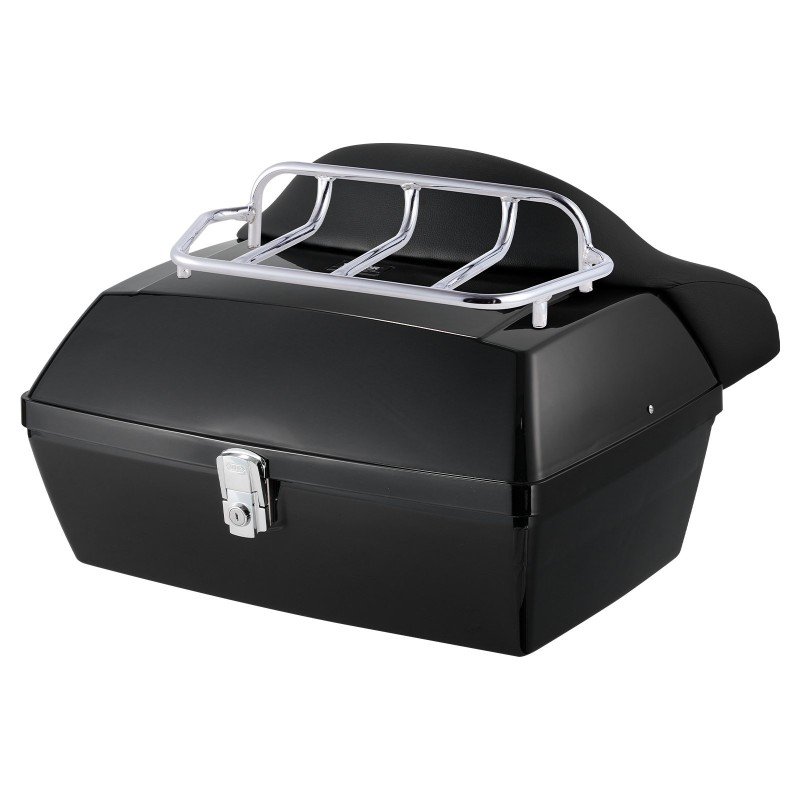 Moottoripyörän takalaukku 48 l PP-muovinen säänkestävä irrotettava selkätuella monireikäisellä pohjalevyllä