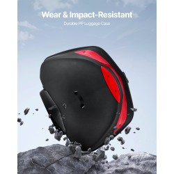 Moottoripyörän takalaukku 48 l PP vesitiivis irrotettava monireikäinen pohjalevy heijastava paneeli