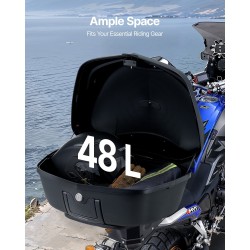 Moottoripyörän takalaukku 48 l PP vesitiivis irrotettava monireikäinen pohjalevy heijastava paneeli