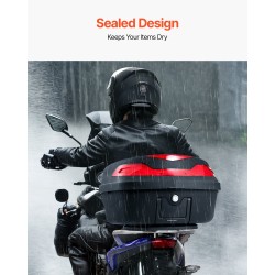 Moottoripyörän takalaukku 48 l PP vesitiivis irrotettava monireikäinen pohjalevy heijastava paneeli