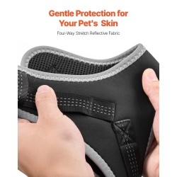 Koiran polvituki neopreeni XL vasemmalle takajalalle saranoitu stabilisaattori heijastavilla reunuksilla