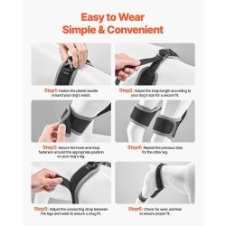 Koiran lonkkatukiliivi hengittävä verkkokangas ja neopreeni XL lonkan ja lantion tukeen