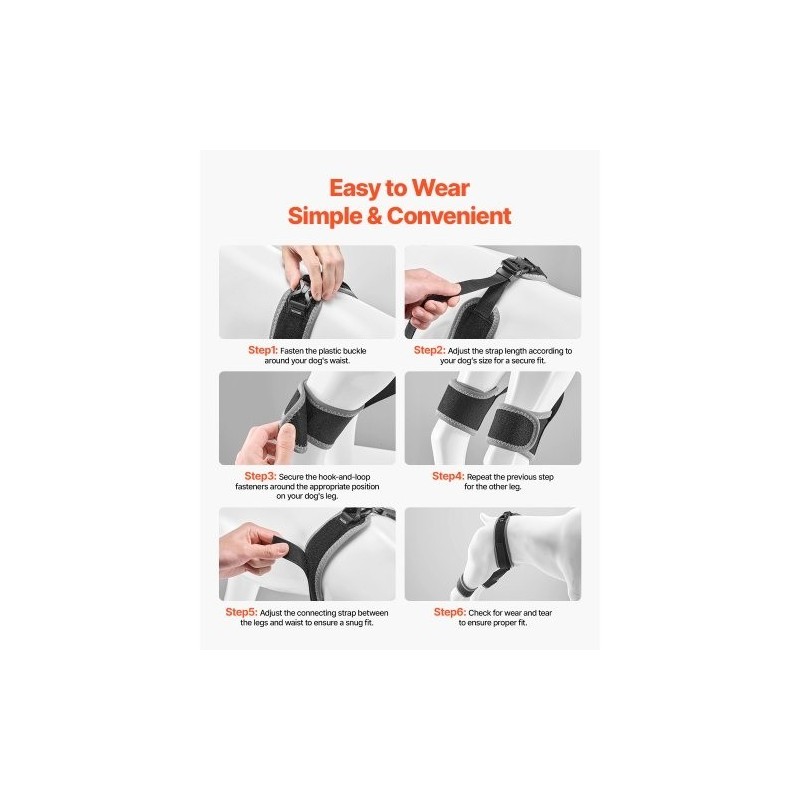 Koiran lonkkatukiliivi hengittävä verkkokangas ja neopreeni XL lonkan ja lantion tukeen