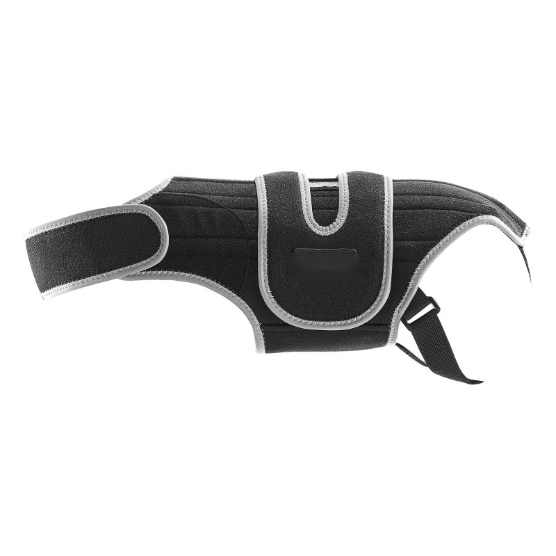 Koiran ortopedinen selkätuki koko M neopreenistä säädettävillä heijastavilla reunuksilla selkärangan tukemiseen