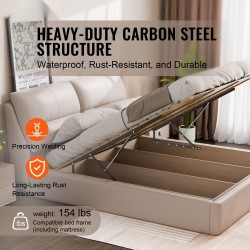 Sängynnostosarja teräs 59x71 tuuman sängylle 70 kilogramman kantavuus kaasujousilla