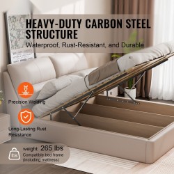 Seinäsängyn nostosarja teräsrakenne kaasujousilla noin 59x79 tuumaa 120 kg kantavuus