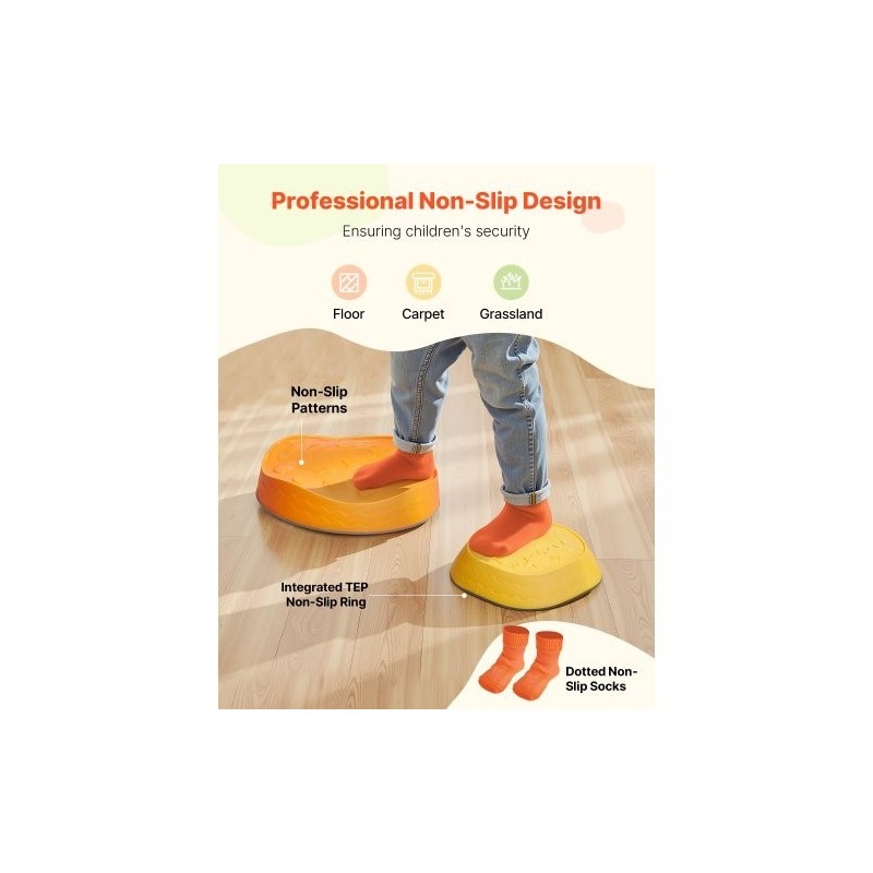 Tasapainokivet PP- ja TPE-muovista 6 kpl liukuestopinnoilla pinottavat sisä- ja ulkokäyttöön