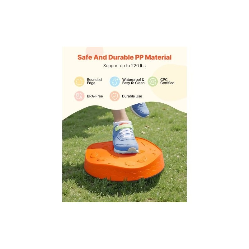 Tasapainokivet PP- ja TPE-muovista 6 kpl liukuestopinnoilla pinottavat sisä- ja ulkokäyttöön