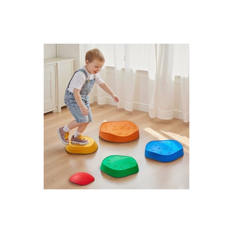 Tasapainokivet PP- ja TPE-muovista 6 kpl liukuestopinnoilla pinottavat sisä- ja ulkokäyttöön