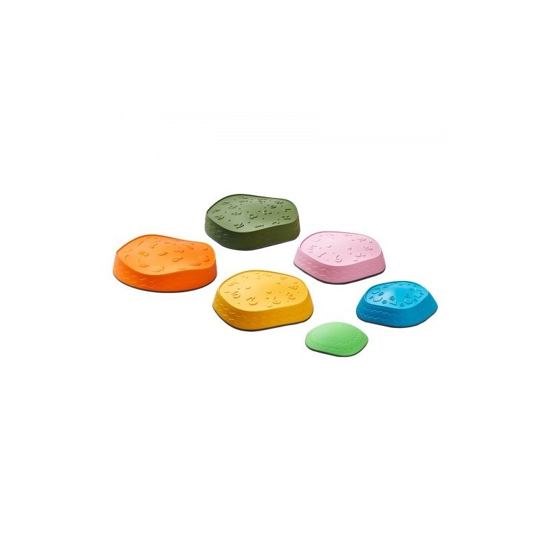 Tasapainokivet PP- ja TPE-muovista 6 kpl liukuestopinnoilla pinottavat sisä- ja ulkokäyttöön