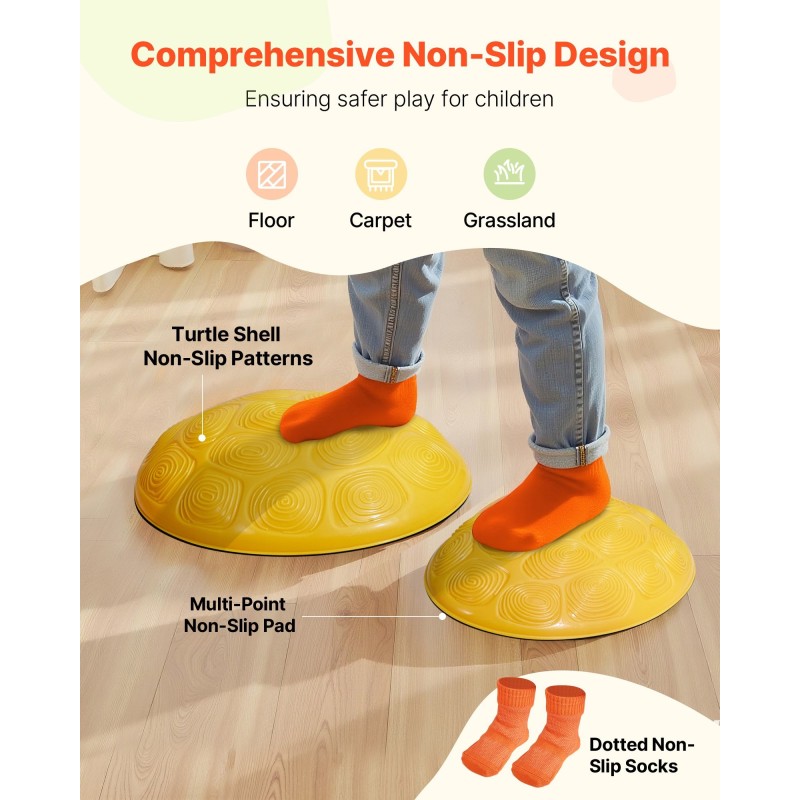 Tasapainokivet 6 kpl kilpikonnan muotoiset 3–8-vuotiaille sisä- ja ulkoleikkeihin