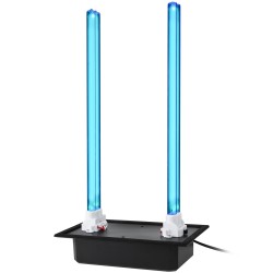 Ilmastointikanavaan asennettava polykarbonaattikoteloinen UV C ilmanpuhdistin 72W 2 lamppua 2 varalamppua