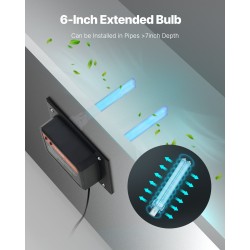 Ilmanvaihtokanavan UV-C ilmanpuhdistin 18 W pitkäikäisellä lampulla sopii koteihin ja toimistoihin