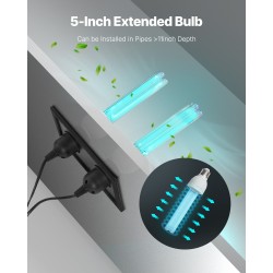 Ilmanpuhdistin ilmanvaihtokanaviin teräs 50 watin kahdella 5-tuumaisella UV-C-lampulla