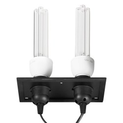 Ilmanpuhdistin ilmanvaihtokanaviin teräs 50 watin kahdella 5-tuumaisella UV-C-lampulla