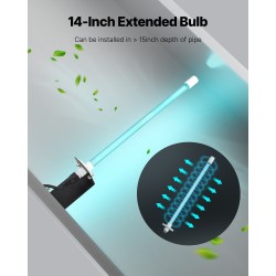 Ilmanpuhdistin ilmastointikanavaan teräs 18 watin 14 tuumaa magneettikiinnikkeellä UV UVC