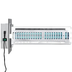Ilmastointikanavaan asennettava alumiiniseosinen ilmanpuhdistin 24W yhdellä lampulla 313 mm