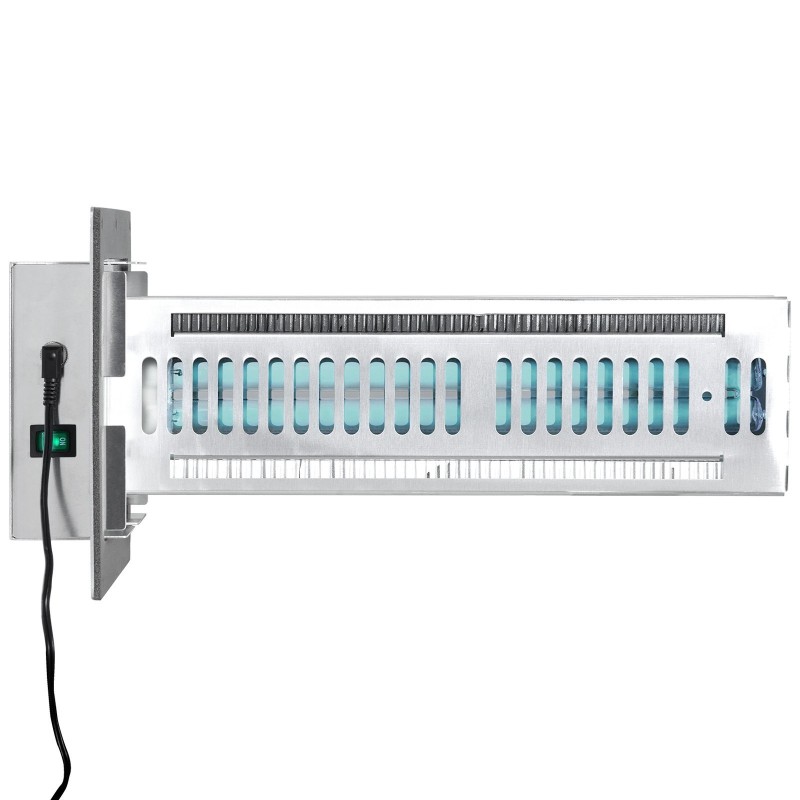 Ilmastointikanavaan asennettava alumiiniseosinen ilmanpuhdistin 24W yhdellä lampulla 313 mm