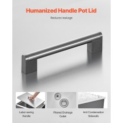 Upotettava ruostumattomasta teräksestä tehty kylmälaatikko 30 litran ulkokäyttöön kattilakansi