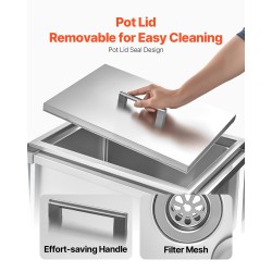 Kylmävaunu ruostumattomasta teräksestä 31 l pyörillä alahylly ulkokäyttöön