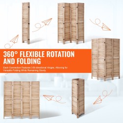 Tilanjakaja 4-paneelinen säleikköinen paulownia 1700 mm korkea sisäkäyttöön