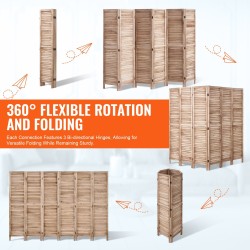 Tilanjakaja keisaripuusta 6-paneelinen taittuva korkeus 170 cm näkösuojaksi