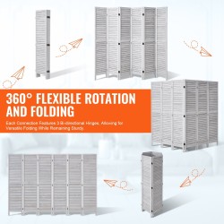 Puinen huoneenjakaja keisaripuusta 6 taittuvaa paneelia korkeus 1700 mm sisäkäyttöön