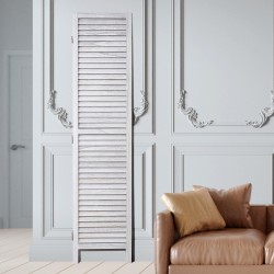 Puinen huoneenjakaja paulownia-puusta 8 paneelia taittuva 170 cm korkea valkoinen