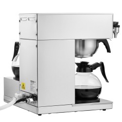 Suodatinkahvinkeitin 12 kupin 3 lasikannulla ja 3 lämmityslevyllä ruostumattomasta teräksestä