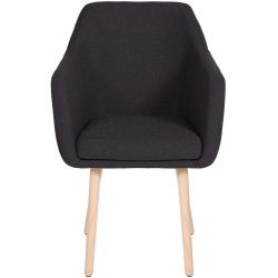 Moderni nojatuoli puujaloilla mukavaan istumiseen