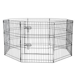 Metallinen lemmikkiaita 8 paneelia 1600x1600x760 mm pohjamatolla ja yläosalla