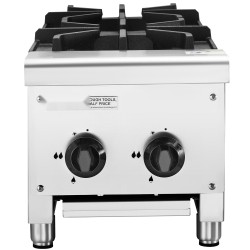 Kaasuliesi pöytämallinen kaksi polttinta ruostumaton teräs 14 kW maakaasu ja propaani